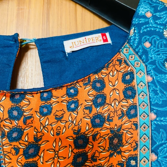 Juniper long Anarkali teal in colour size -small - Picture 2 of 6